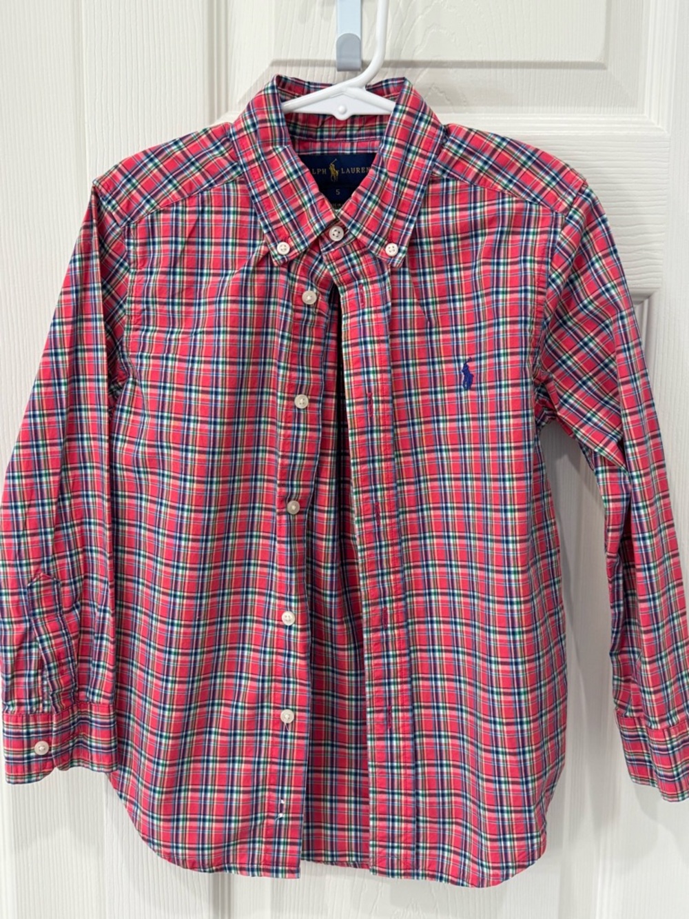 Ralph Lauren Red, Green & Navy Plaid Shirt